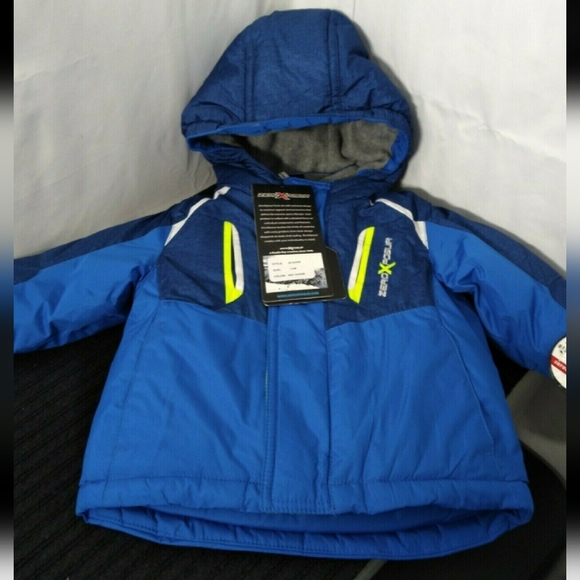 🆕 ZeroXposur Boys Infant Winter Coat Full Zip Hooded Fleece Lined NWT SZ 12M - Picture 1 of 11